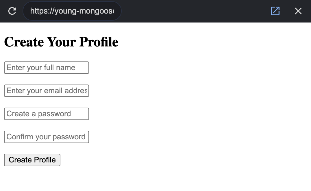 Task - Build a User Profile Form in HTML