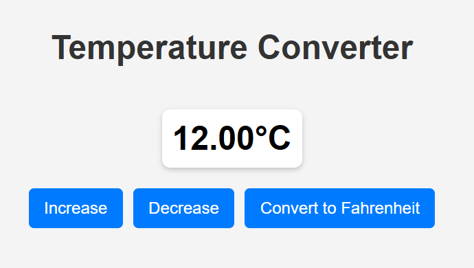 Task - Build a Temperature Converter in React in React JS for Front-end ...