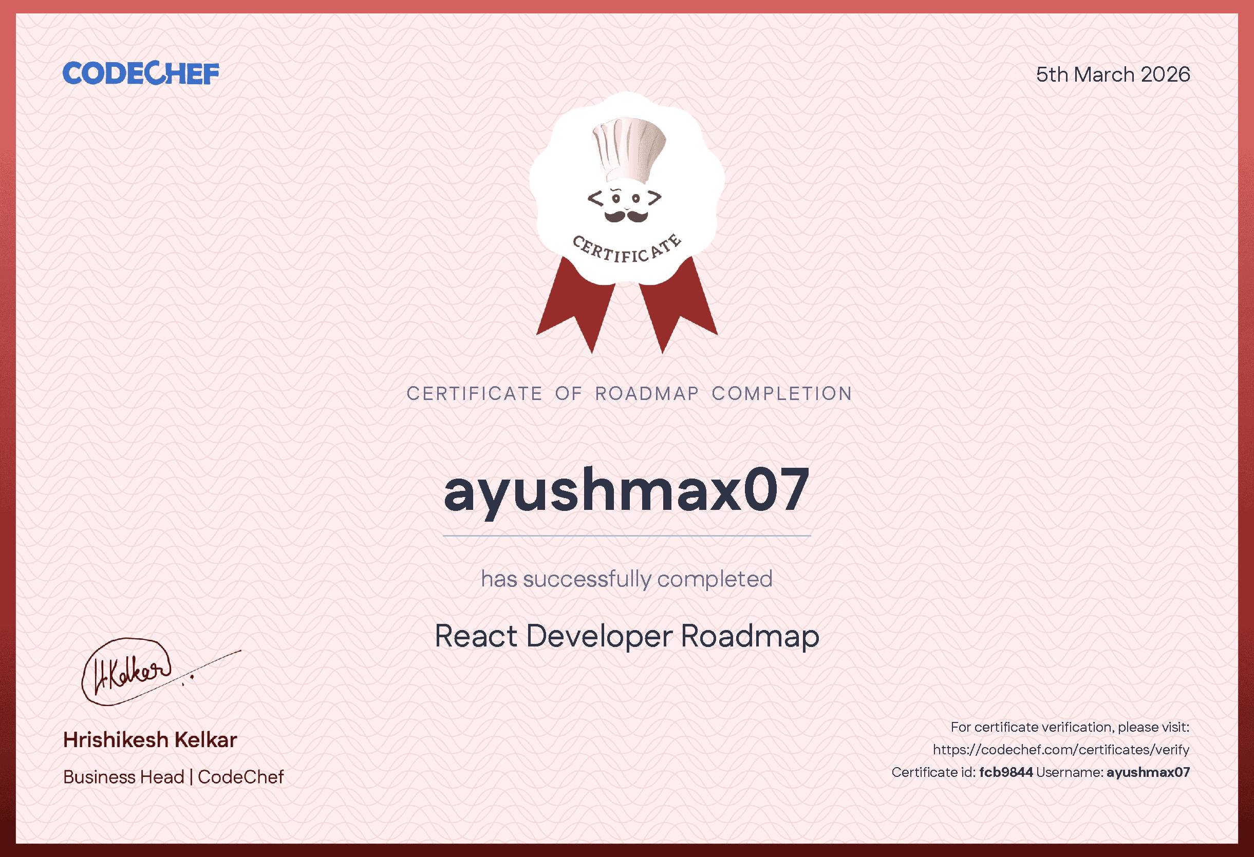 Awarded to ayushmax07